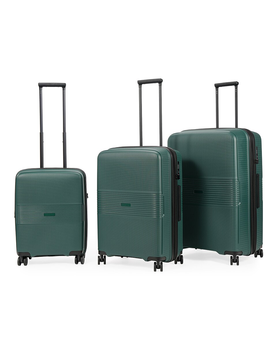 Maleta trolley cabina polipropileno expandible zipper 54 cms 2,5 kg. - Emidio Tucci - Verde Verde-4