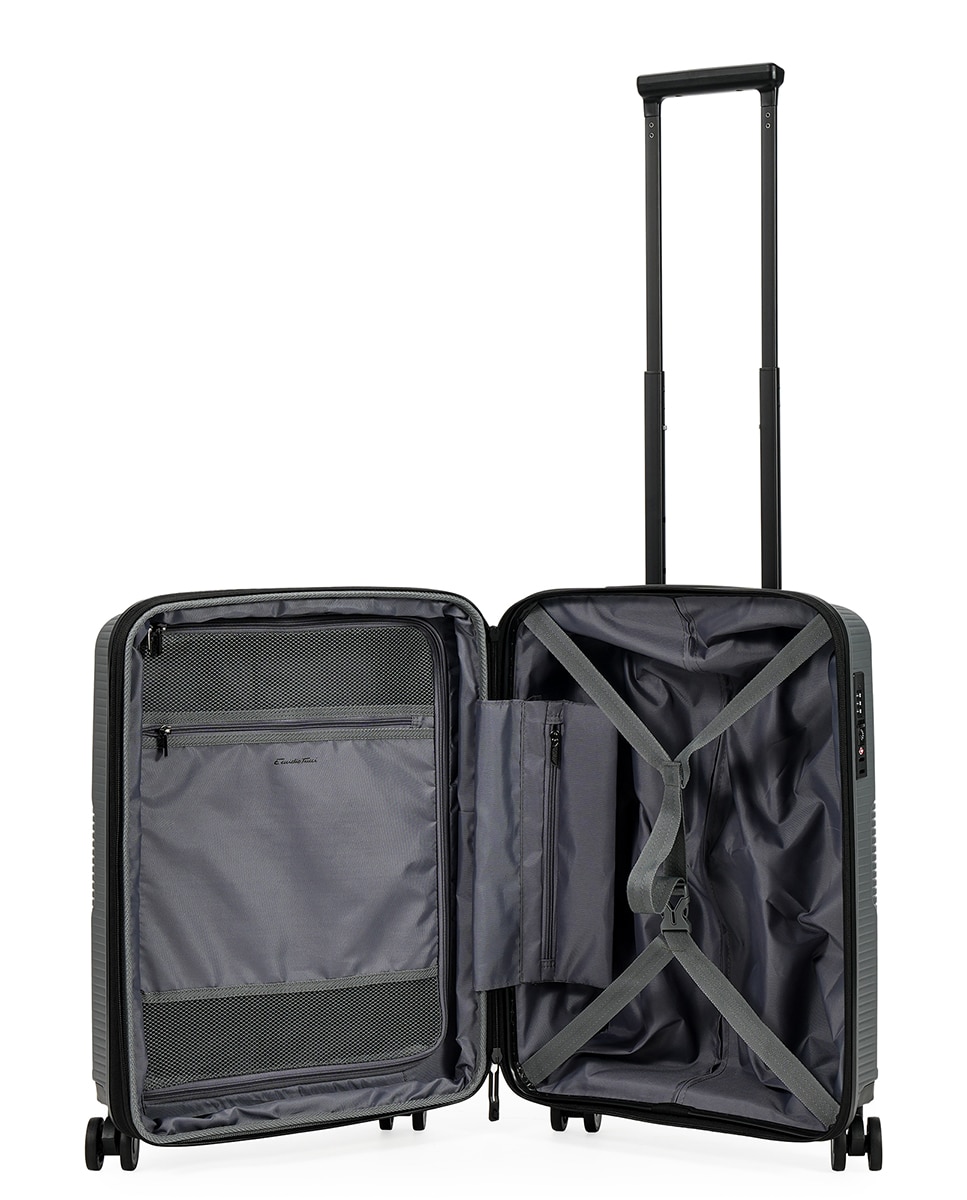 Mala Tipo Trolley de Cabine em Polipropileno Expandible Zipper - 54 cm/2,5 kg Cinzento-2
