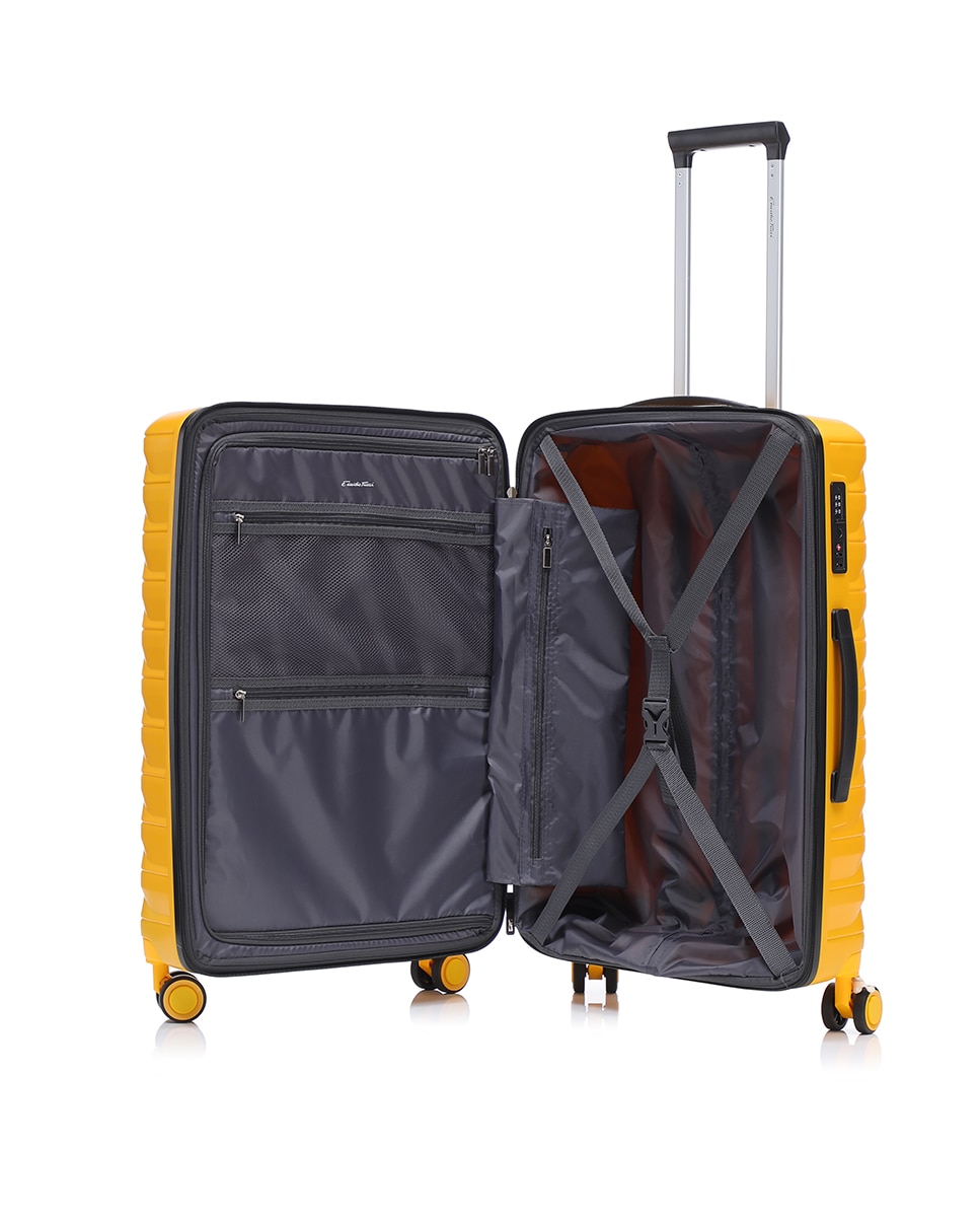 Mala Tipo Trolley Grande em Polipropileno Expandible Zipper - 77 cm/3,4 kg Amarelo-2