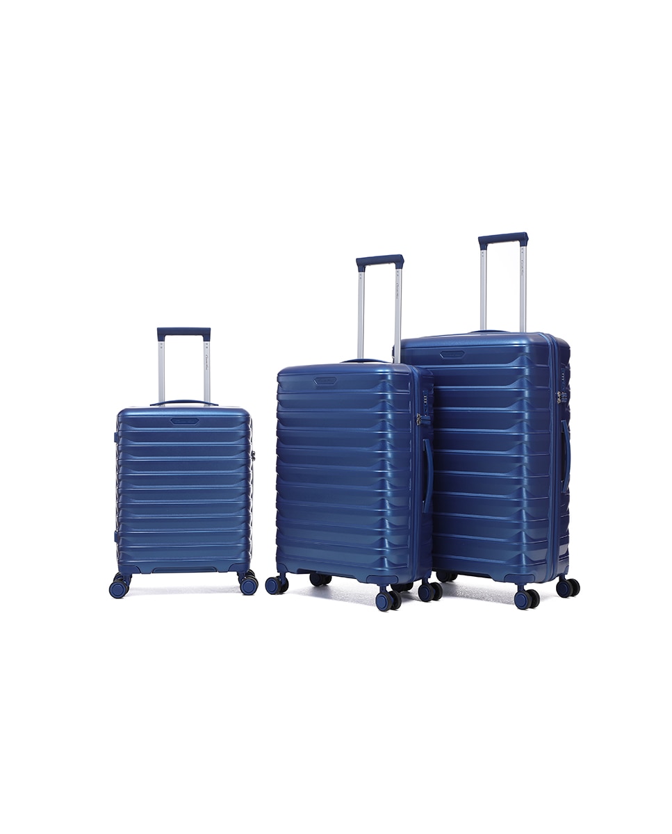 Mala Tipo Trolley Média em Polipropileno Reverse Zipper - 66 cm/2,7 kg Azul-3