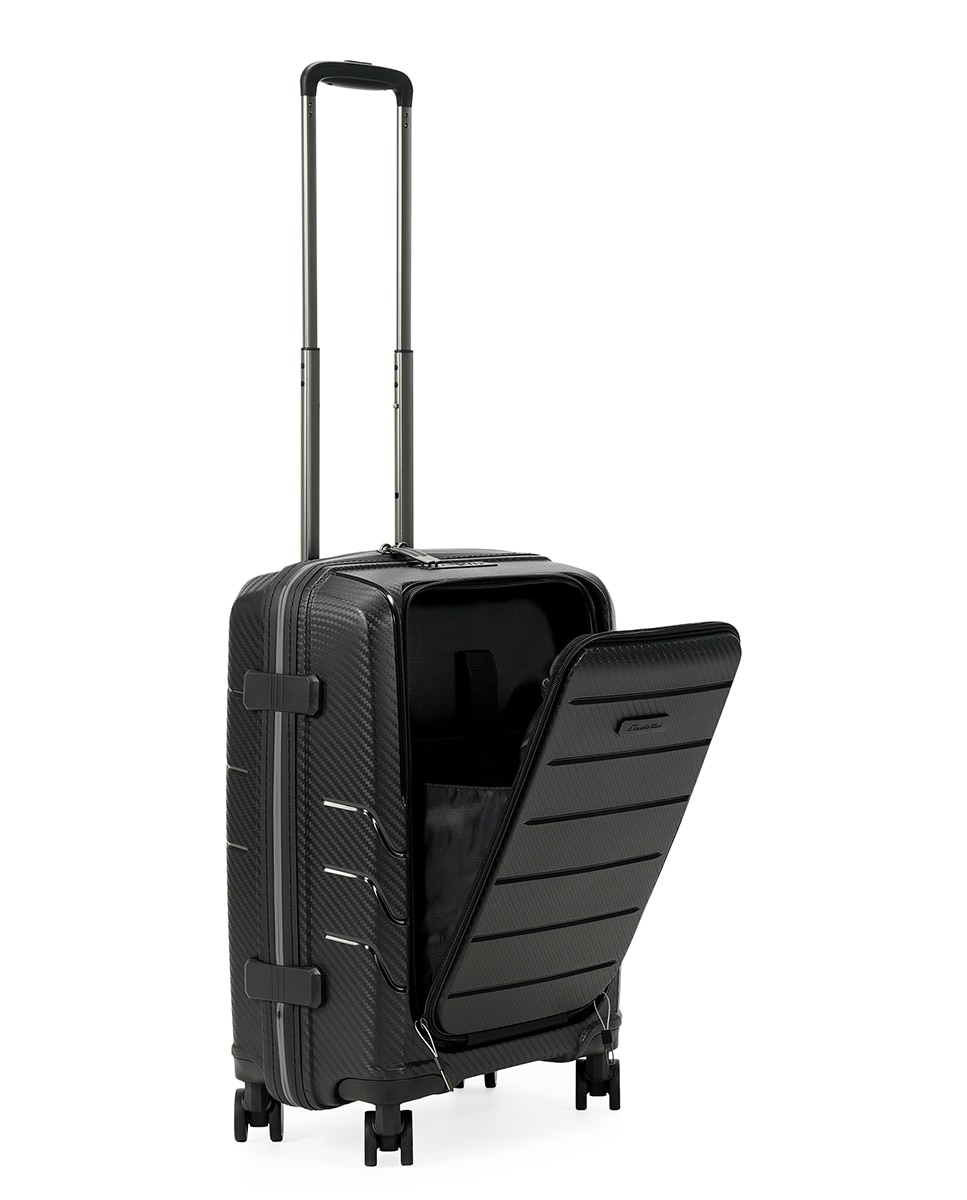 Mala Tipo Trolley de Cabine em Polipropileno com Porta - 56 cm/2,5 kg Preto-2