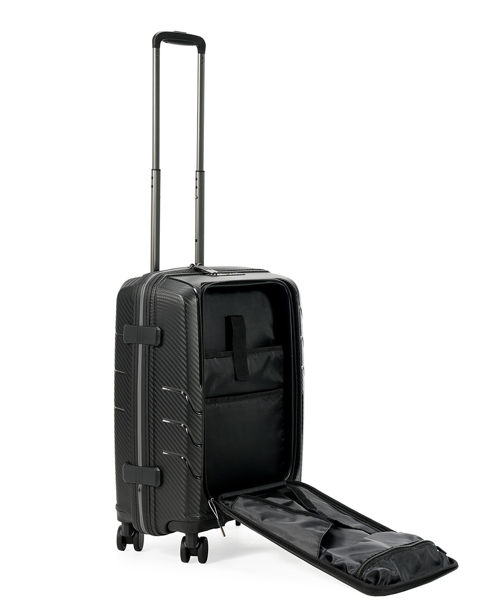 Mala Tipo Trolley de Cabine em Polipropileno com Porta - 56 cm/2,5 kg Preto-3