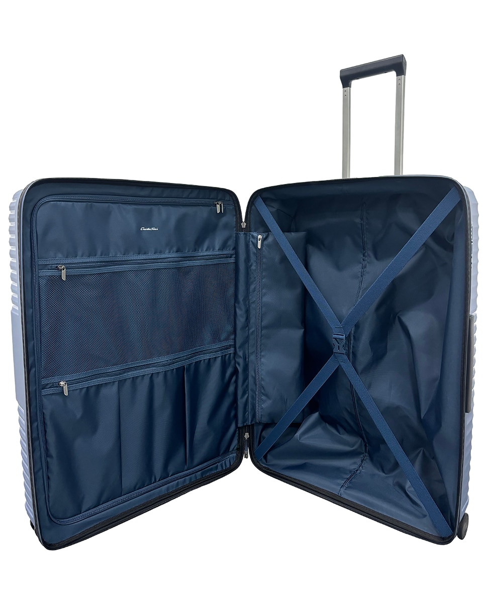 Mala Tipo Trolley Grande de Polipropileno - 77,5 cm/4,4 kg Azul-2