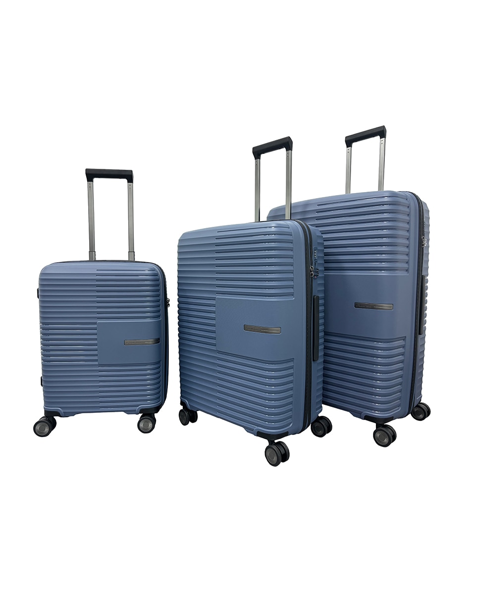 Mala Tipo Trolley Média em Polipropileno - 66,5 cm/4 kg Azul-4