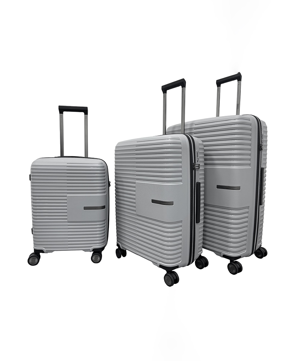 Mala Tipo Trolley de Cabine em Polipropileno 55 cm/2,68 kg Cinzento-3