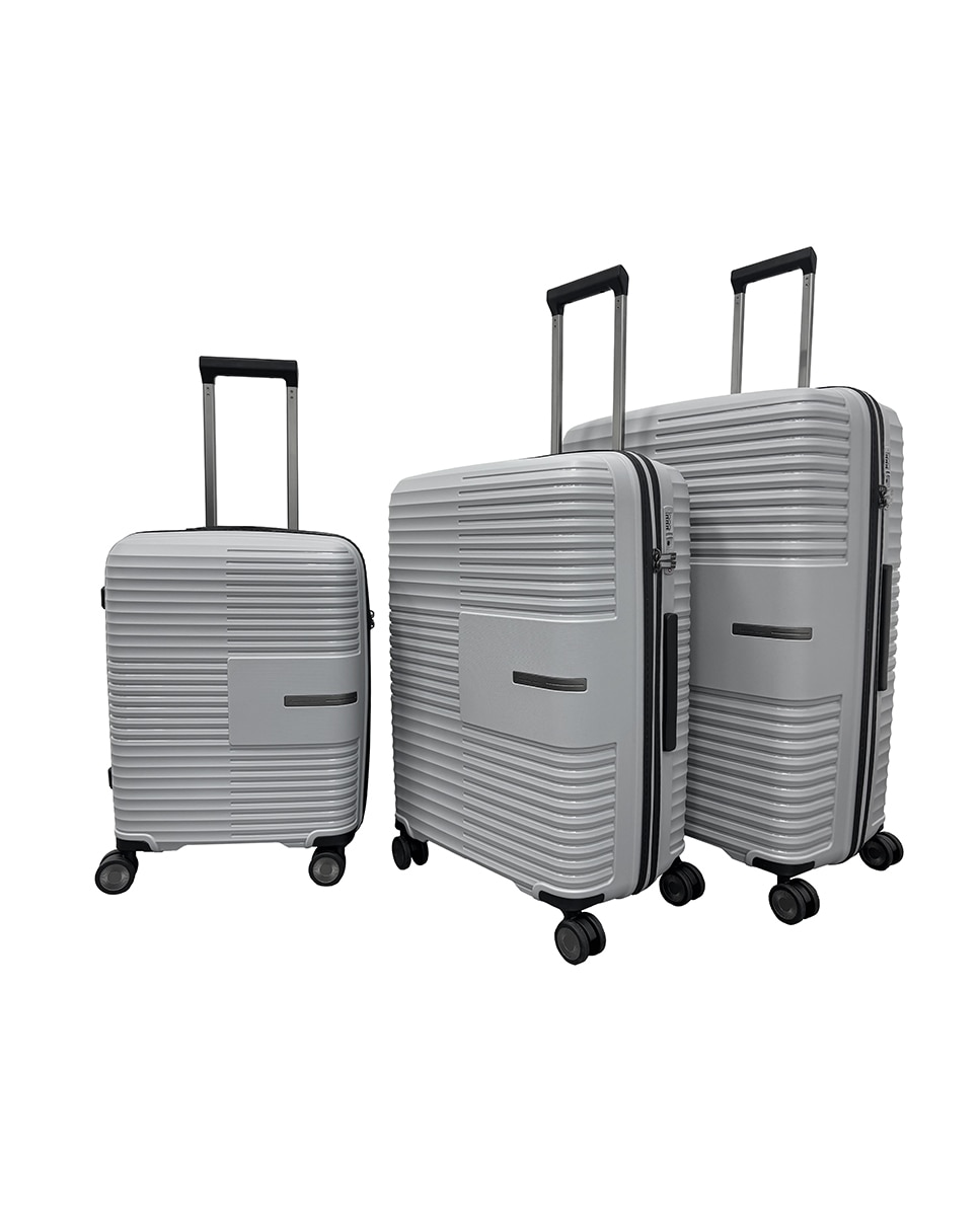 Mala Tipo Trolley de Cabine em Polipropileno 55 cm/2,68 kg Cinzento-4