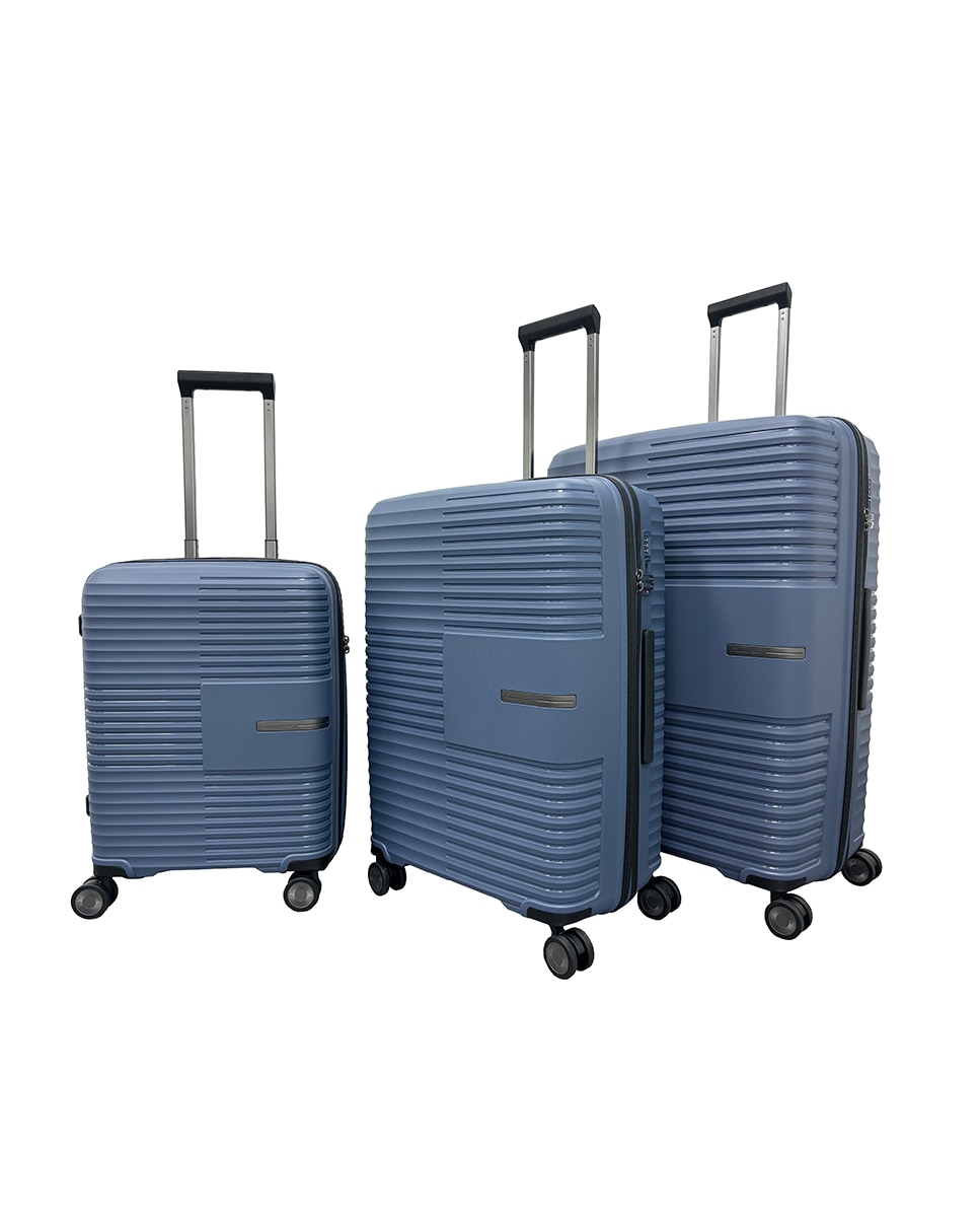 Mala Tipo Trolley de Cabine em Polipropileno 55 cm/2,68 kg Azul-3