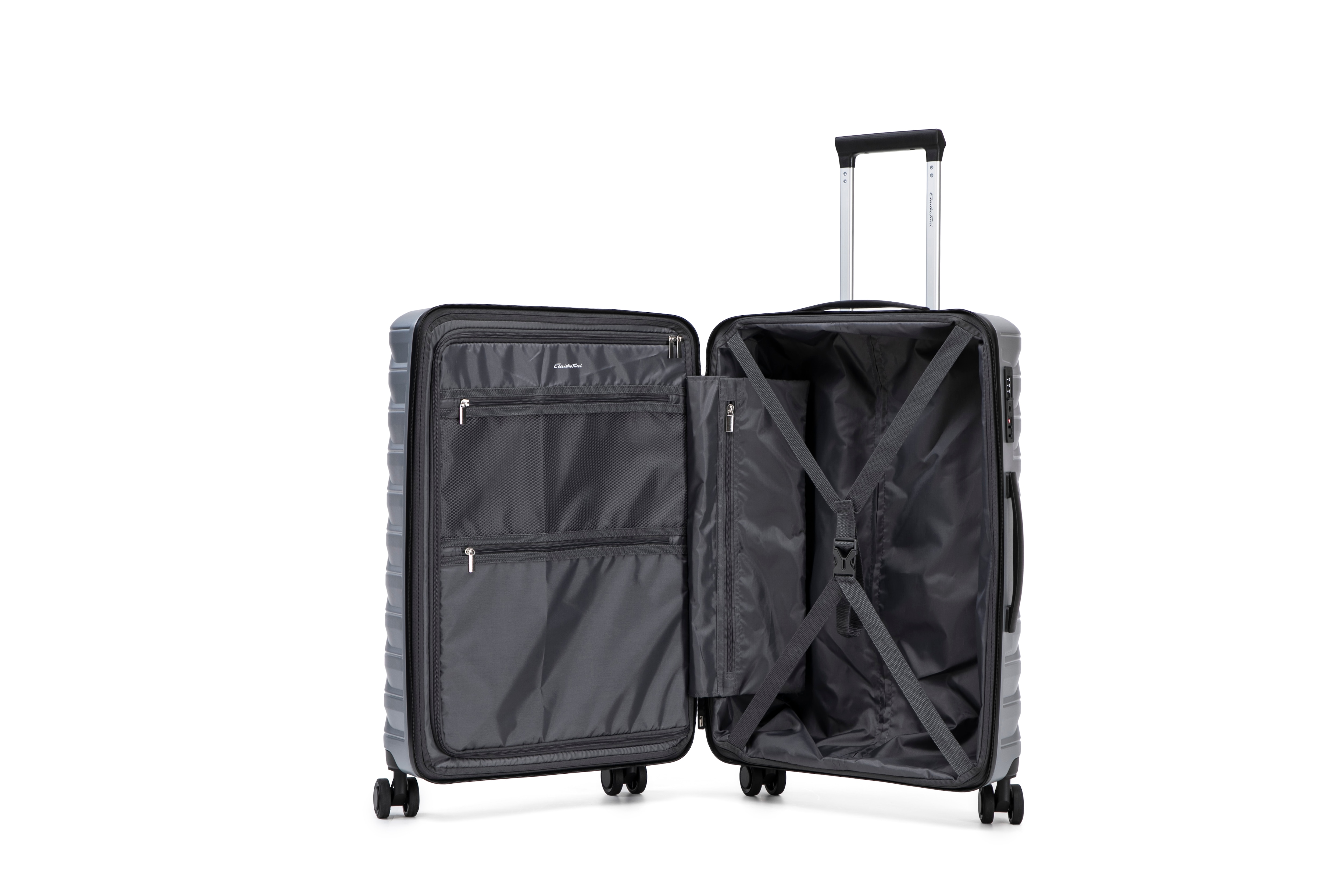 Maleta trolley grande polipropileno revesrse zipper 77 cms 3,4 kg. - Emidio Tucci - Gris claro Gris claro-2