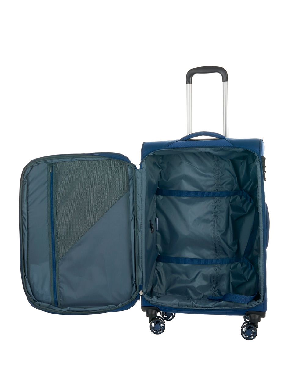 Mala de Nylon Tipo Trolley - 69 cm/2,9 kg Azul-2