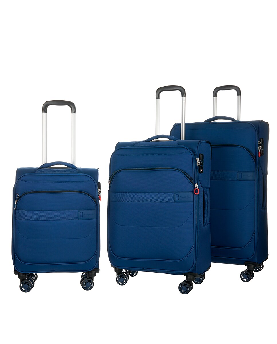 Mala de Nylon Tipo Trolley - 69 cm/2,9 kg Azul-3