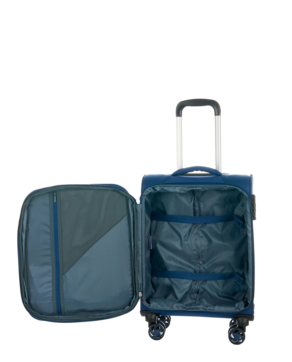 Mala de Nylon Tipo Trolley - 55 cm/2,3 kg Azul-2