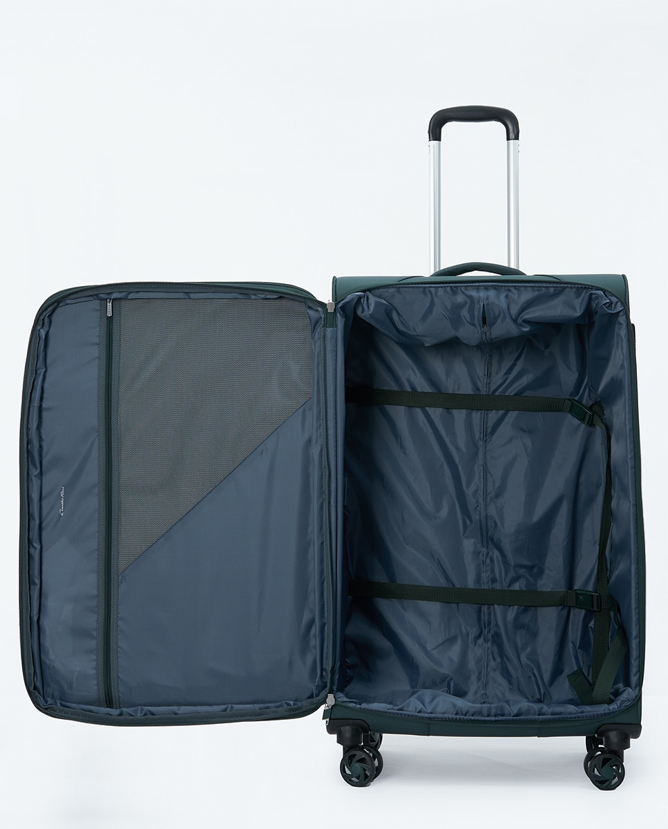 Mala Tipo Trolley Grande em Poliéster - 80 cm/3,4 kg Verde-2