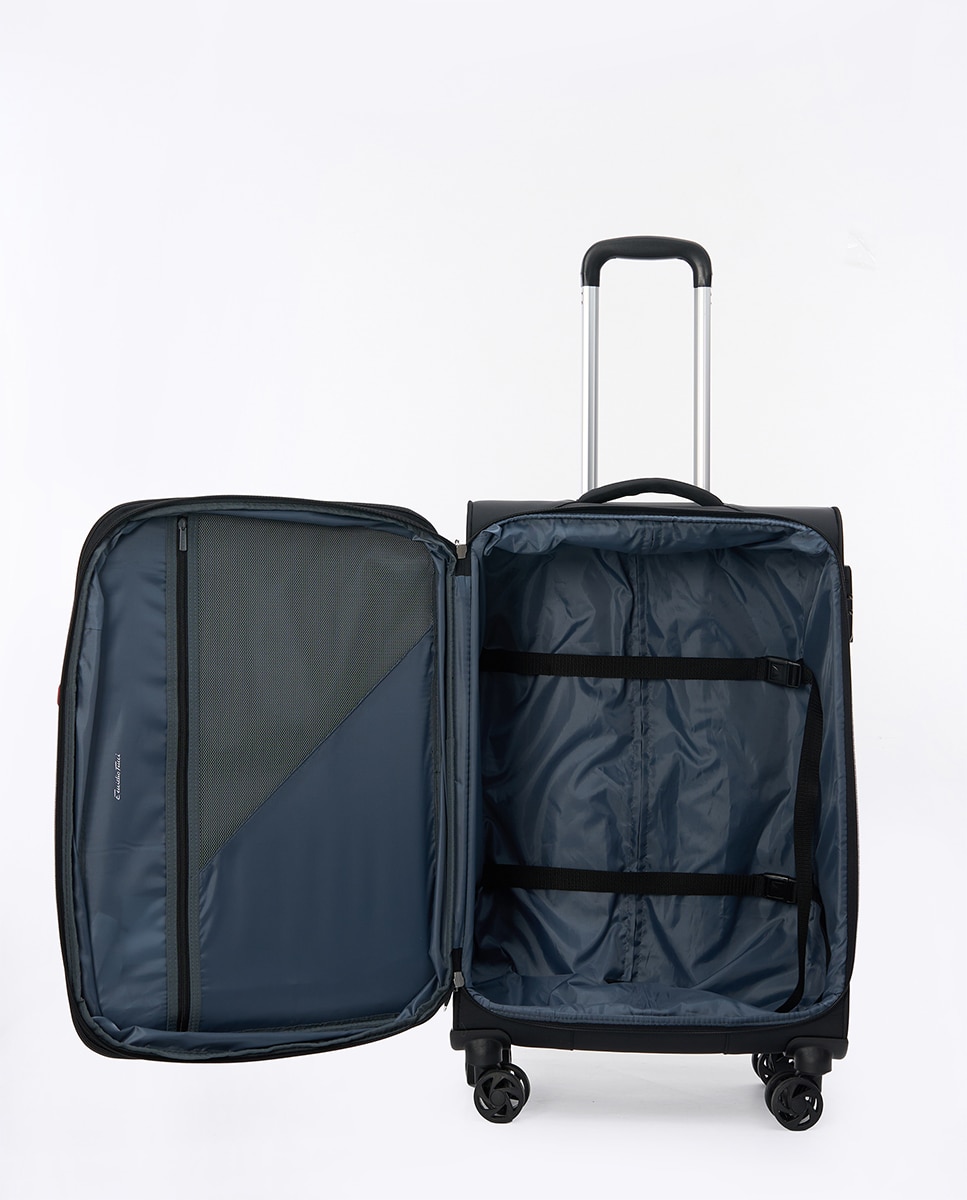 Imagen 2 de Maleta trolley mediana poliester 69 cms 3 kg. - Emidio Tucci - Negro Negro