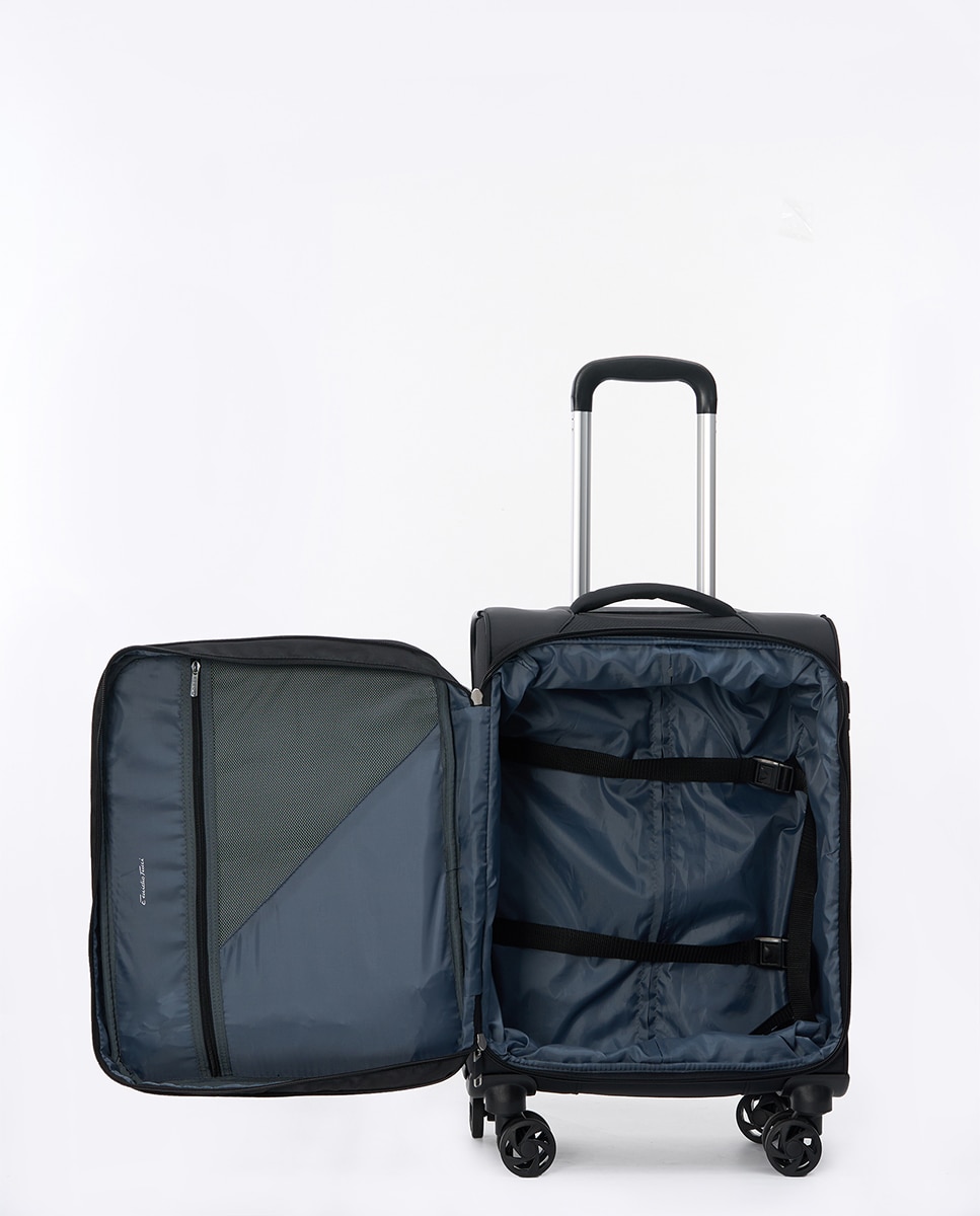Imagen 2 de Maleta trolley cabina poliester 55 cms 2,3 kg. - Emidio Tucci - Negro Negro