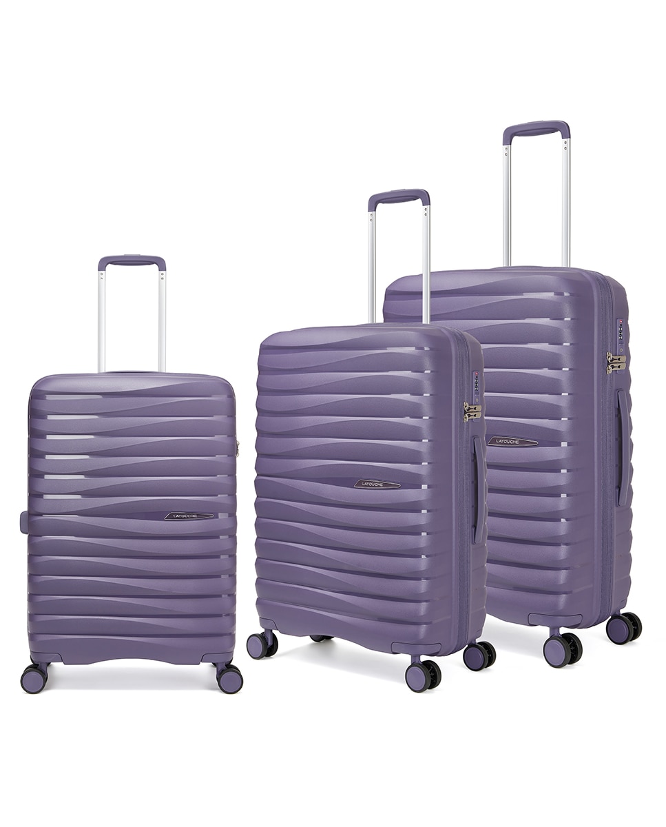 Mala Tipo Trolley Grande em Polipropileno 76 cm 3,8 kg Roxo-3