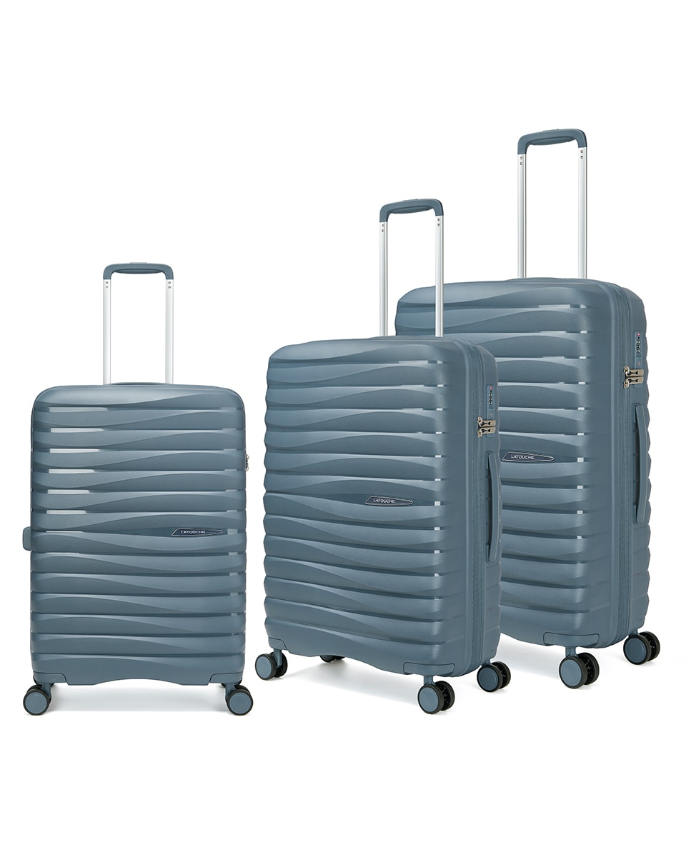 Mala Tipo Trolley de Cabine em Polipropileno 55 cm 2,2 kg Azul-3