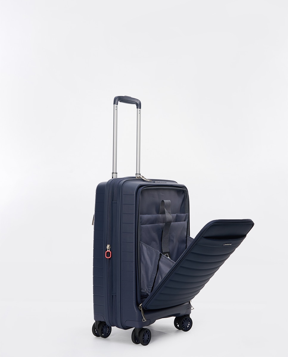 Maleta trolley cabina polipropileno pouerta frontal porta pc 55 cms 2,8 kg. - Latouche - Azul Azul-2