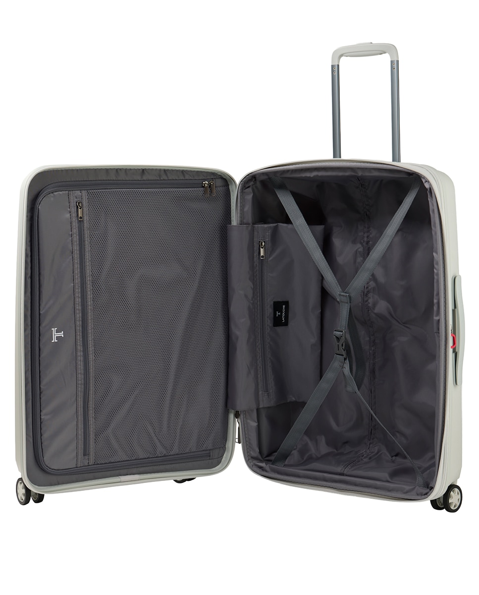 Mala Tipo Trolley Média em Polipropileno Expansível Zipper - 67 cm/3,3 kg Cinzento-2