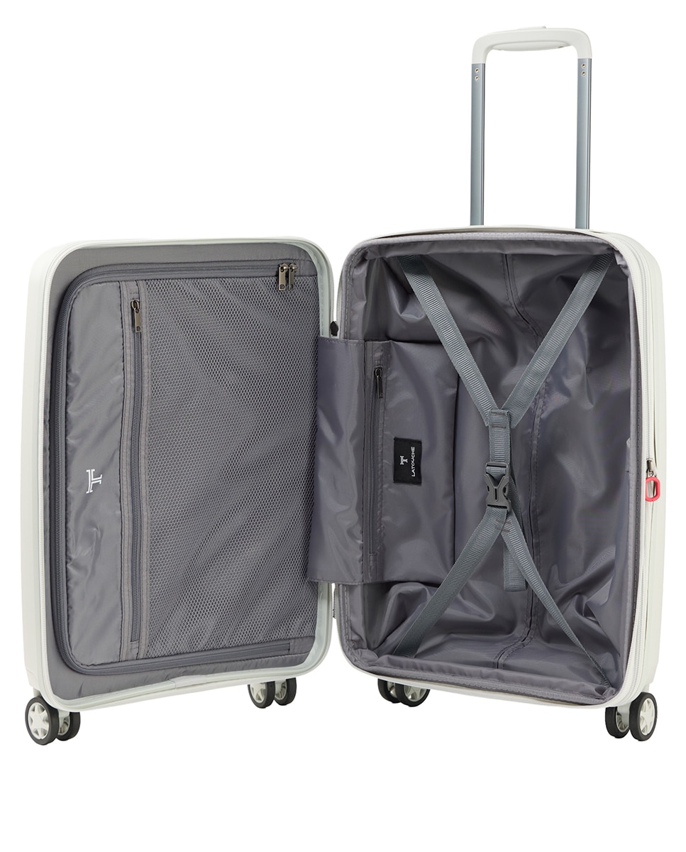 Mala Tipo Trolley de Cabine em Polipropileno Expansível Zipper - 55 cm/2,7 kg Cinzento-2