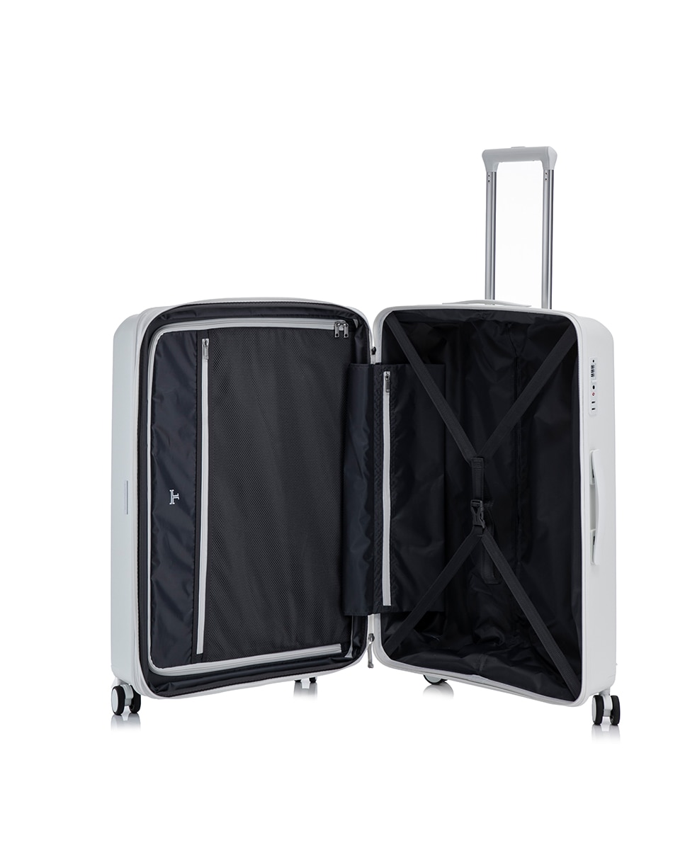 Mala Tipo Trolley Grande de Polipropileno - 75,5 cm/4,7 kg Branco-2