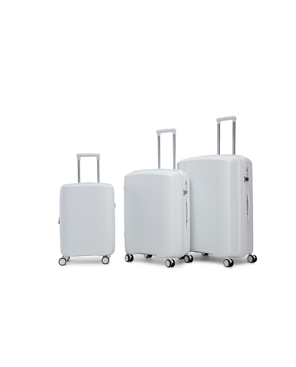 Mala Tipo Trolley Grande de Polipropileno - 75,5 cm/4,7 kg Branco-4