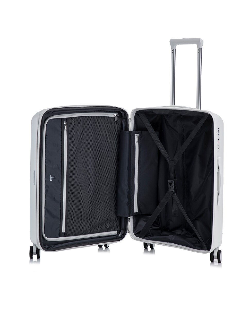 Mala Tipo Trolley Média em Polipropileno - 65,5 cm/3,7 kg Branco-2