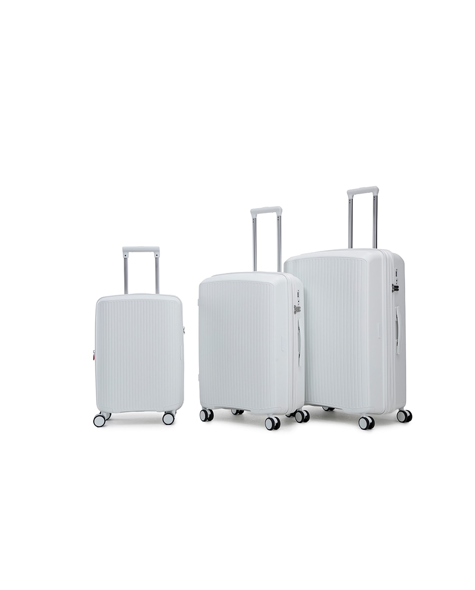 Mala Tipo Trolley Média em Polipropileno - 65,5 cm/3,7 kg Branco-4