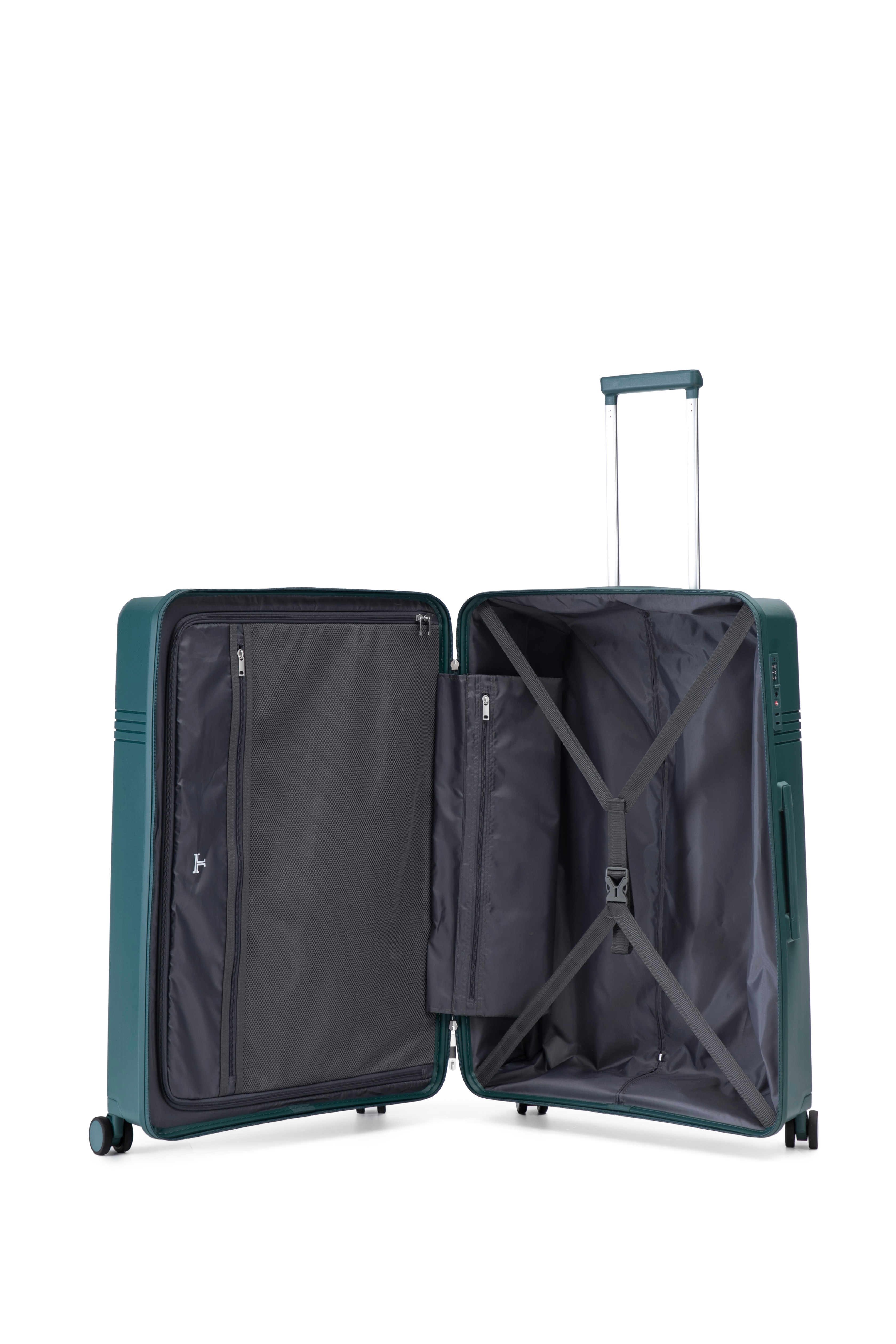Maleta trolley grande polipropileno revesrse zipper 76,5 cms 3,9 kg. - Latouche - Verde oscuro Verde oscuro-2