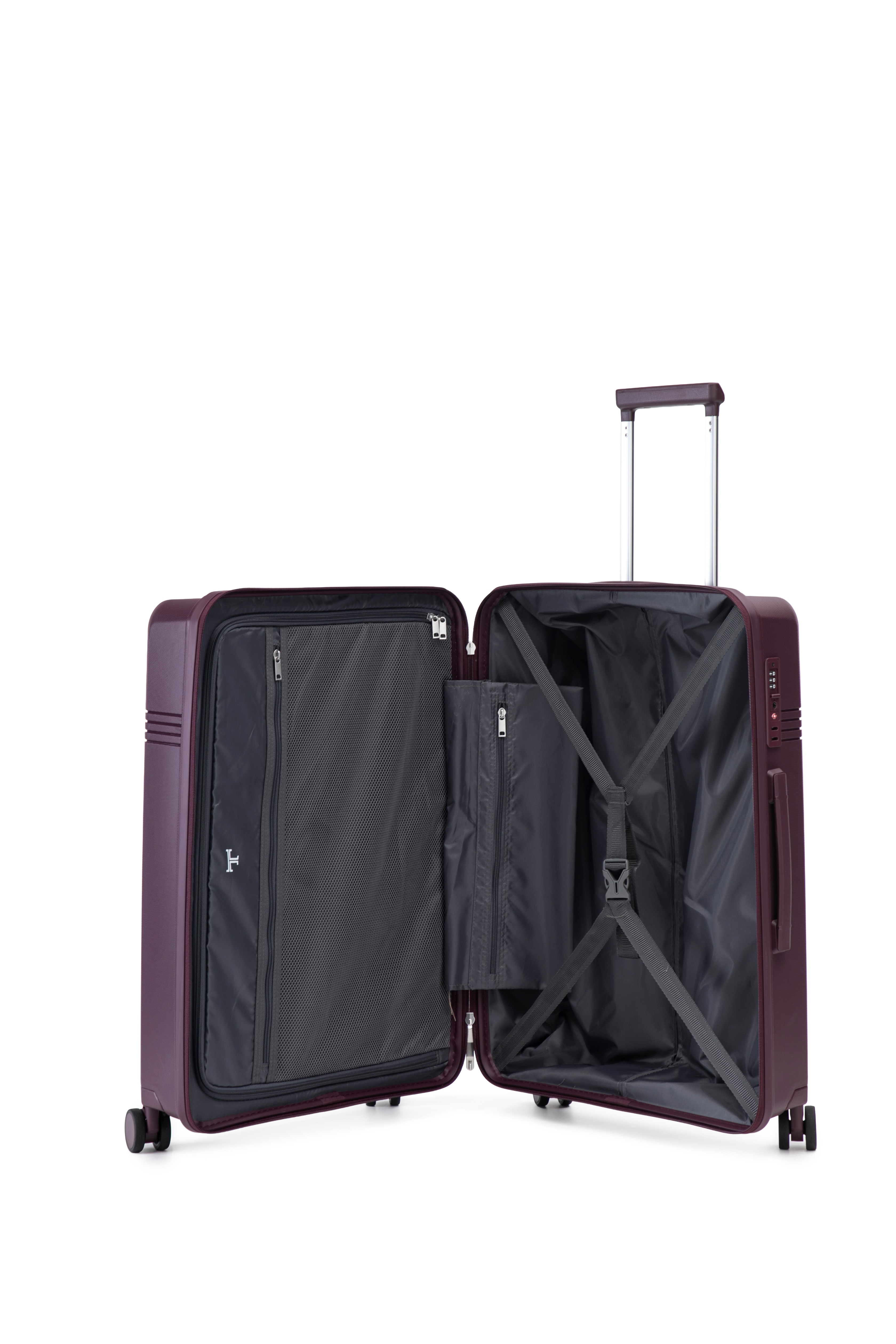 Maleta trolley mediana polipropileno revesrse zipper 66 cms 3,1 kg. - Latouche - Morado Morado-2