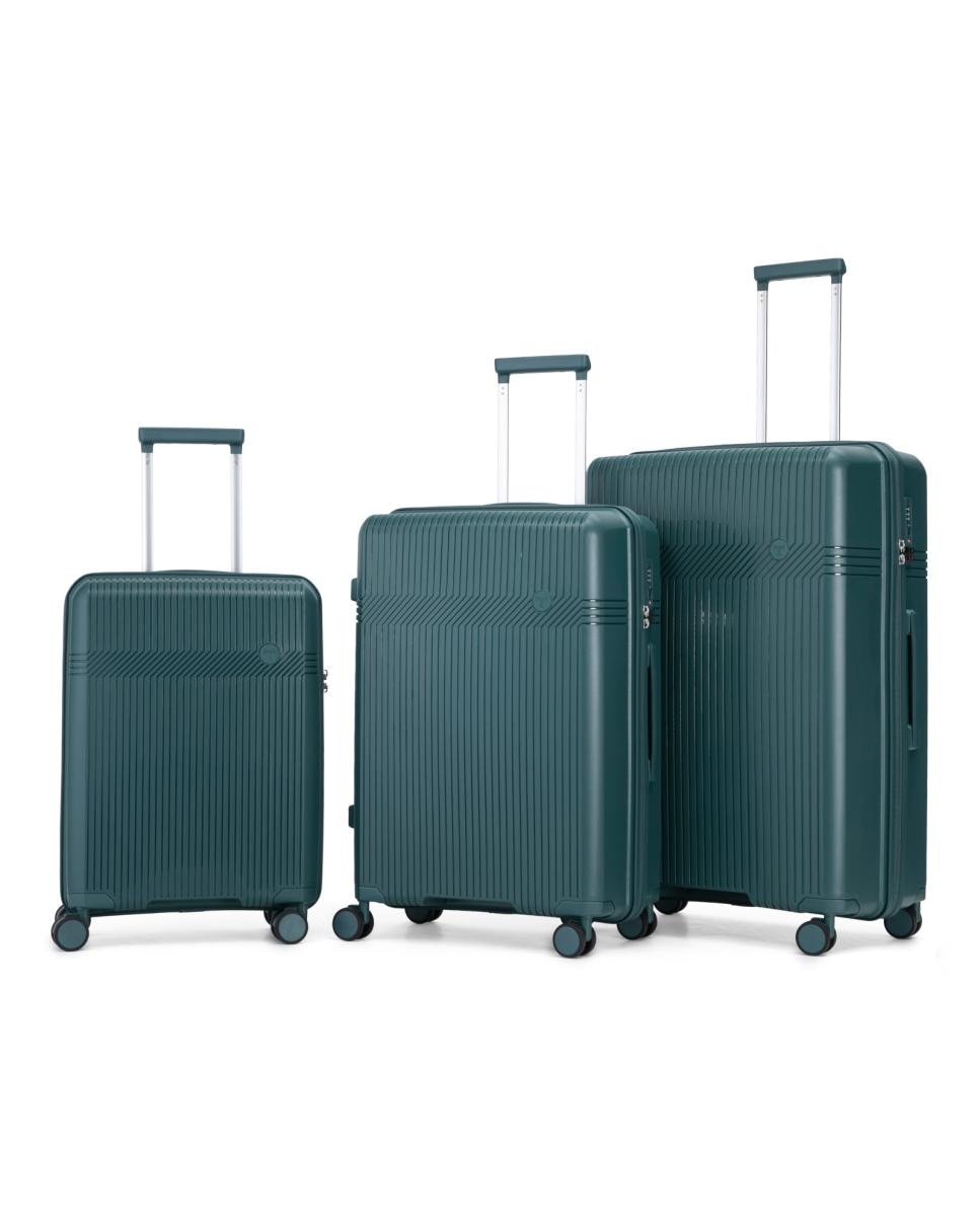 Maleta trolley cabina polipropileno revesrse zipper 55 cms 2,4 kg. - Latouche - Verde oscuro Verde oscuro-3