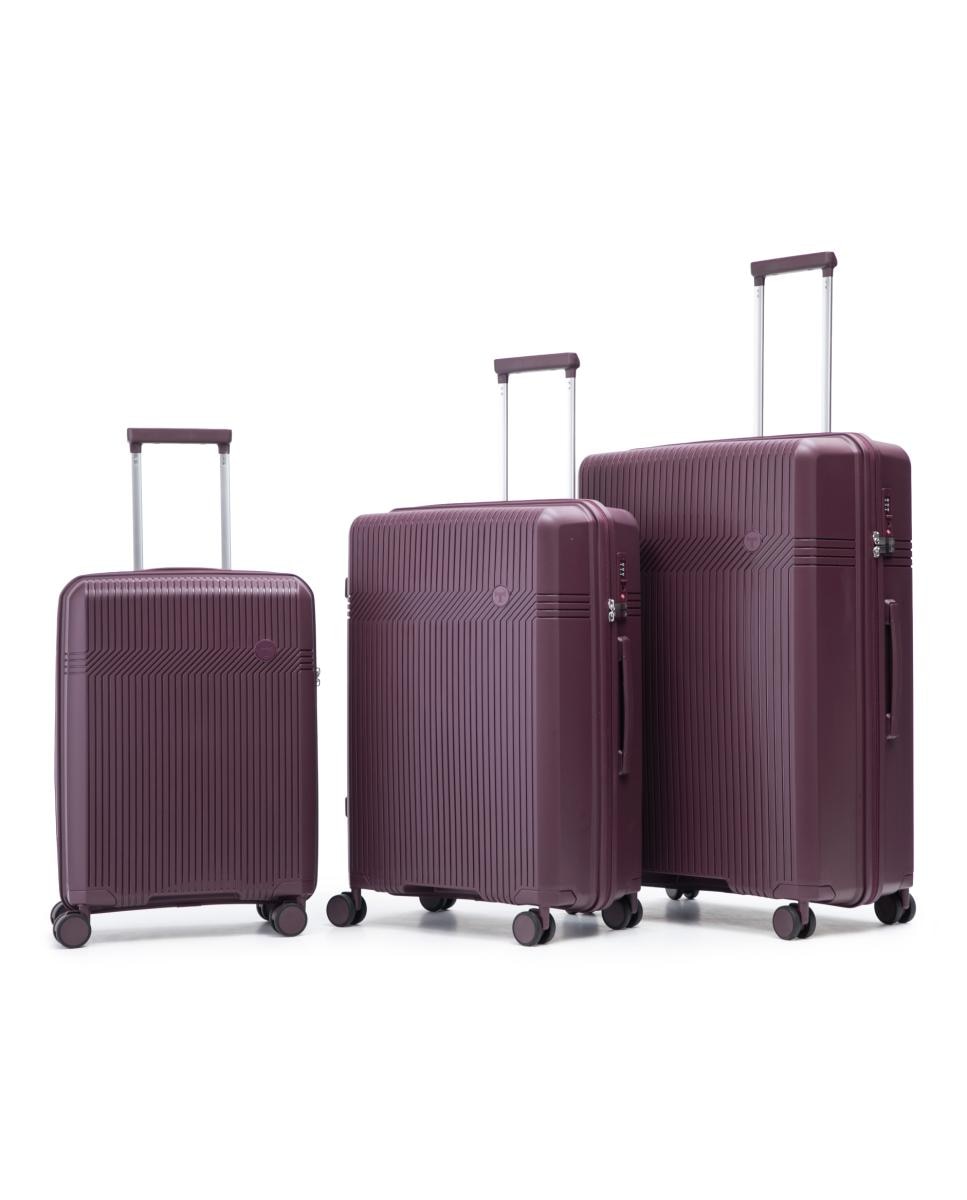Mala Tipo Trolley de Cabine em Polipropileno Reverse Zipper - 55 cm/2,4 kg. Roxo-3