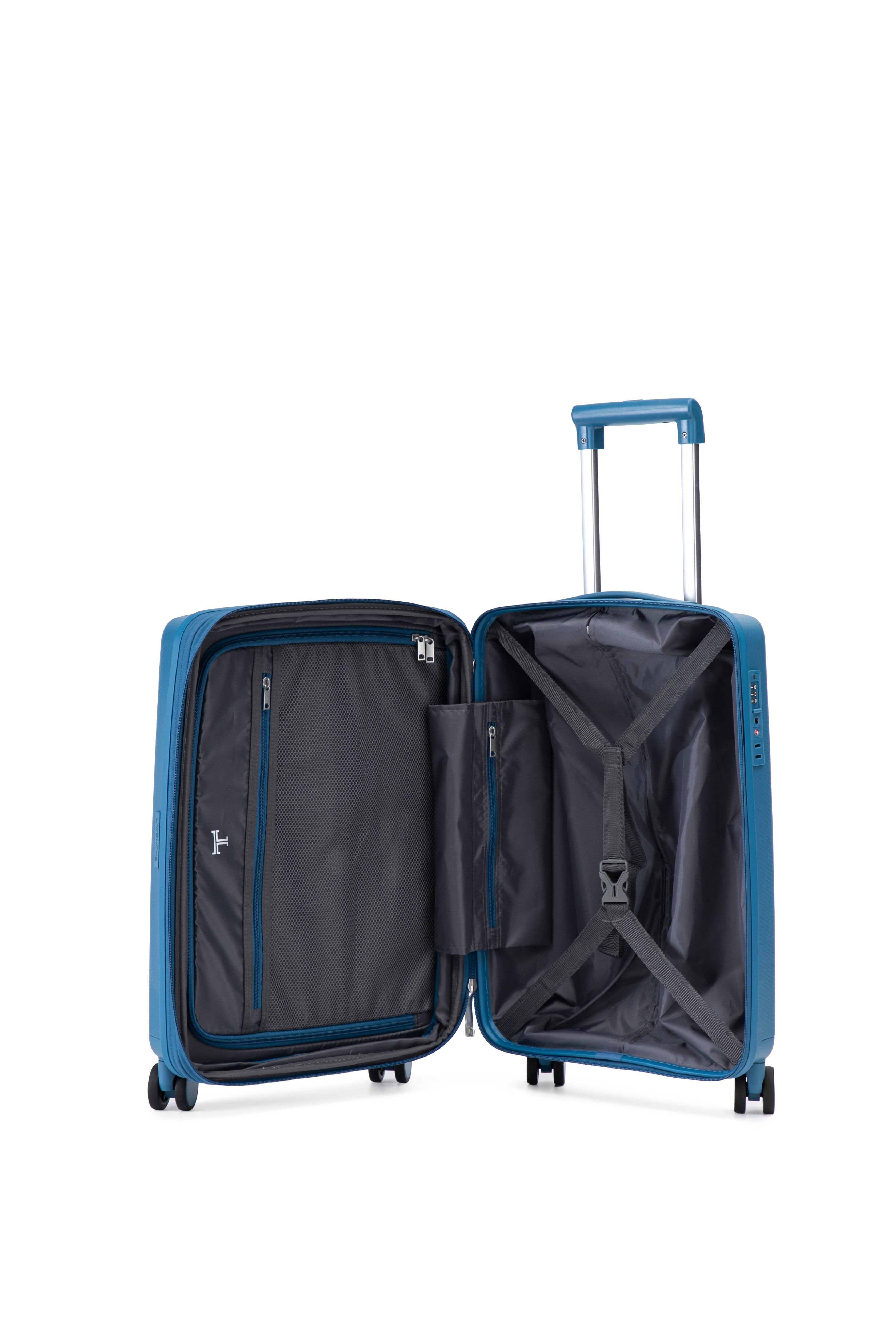 Mala Tipo Trolley Média em Polipropileno - 66 cm/3,3 kg Azul-claro-2