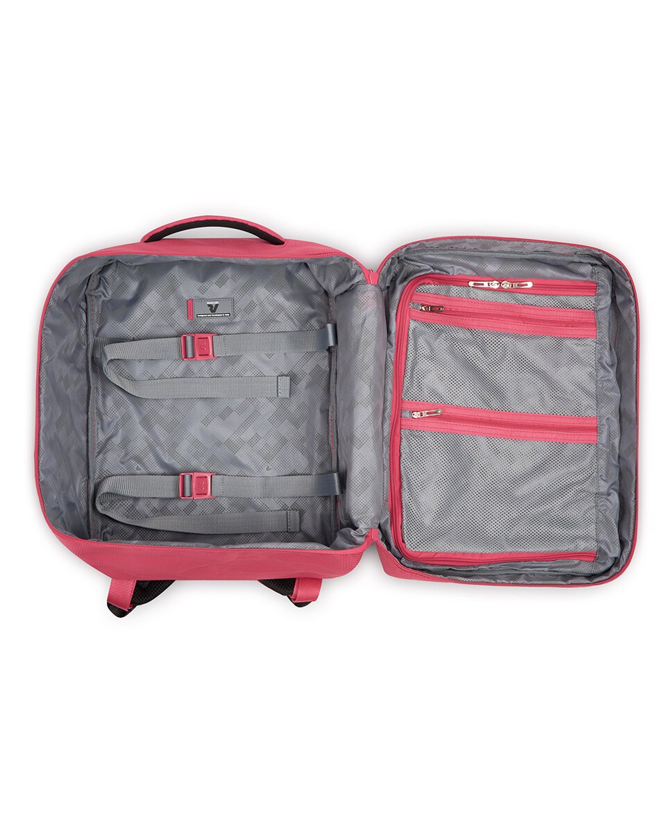 Mochila de Nylon e Poliéster com Alças e Alça de Tiracolo Rosa-3