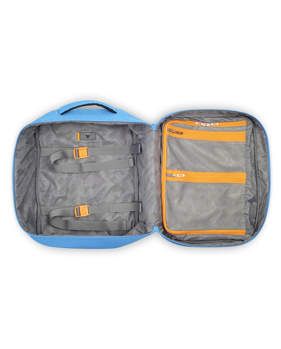 Mochila de Nylon e Poliéster com Alças e Alça de Tiracolo Azul-3