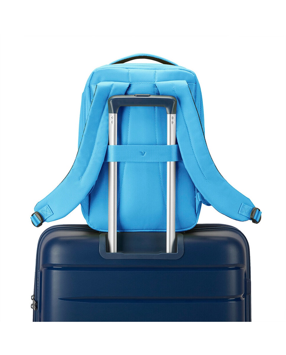 Mochila Underseat Ryanair (14") Ironik 2.0 Expandibles Dimensões 40x25x15/20 cm Azul-claro-8