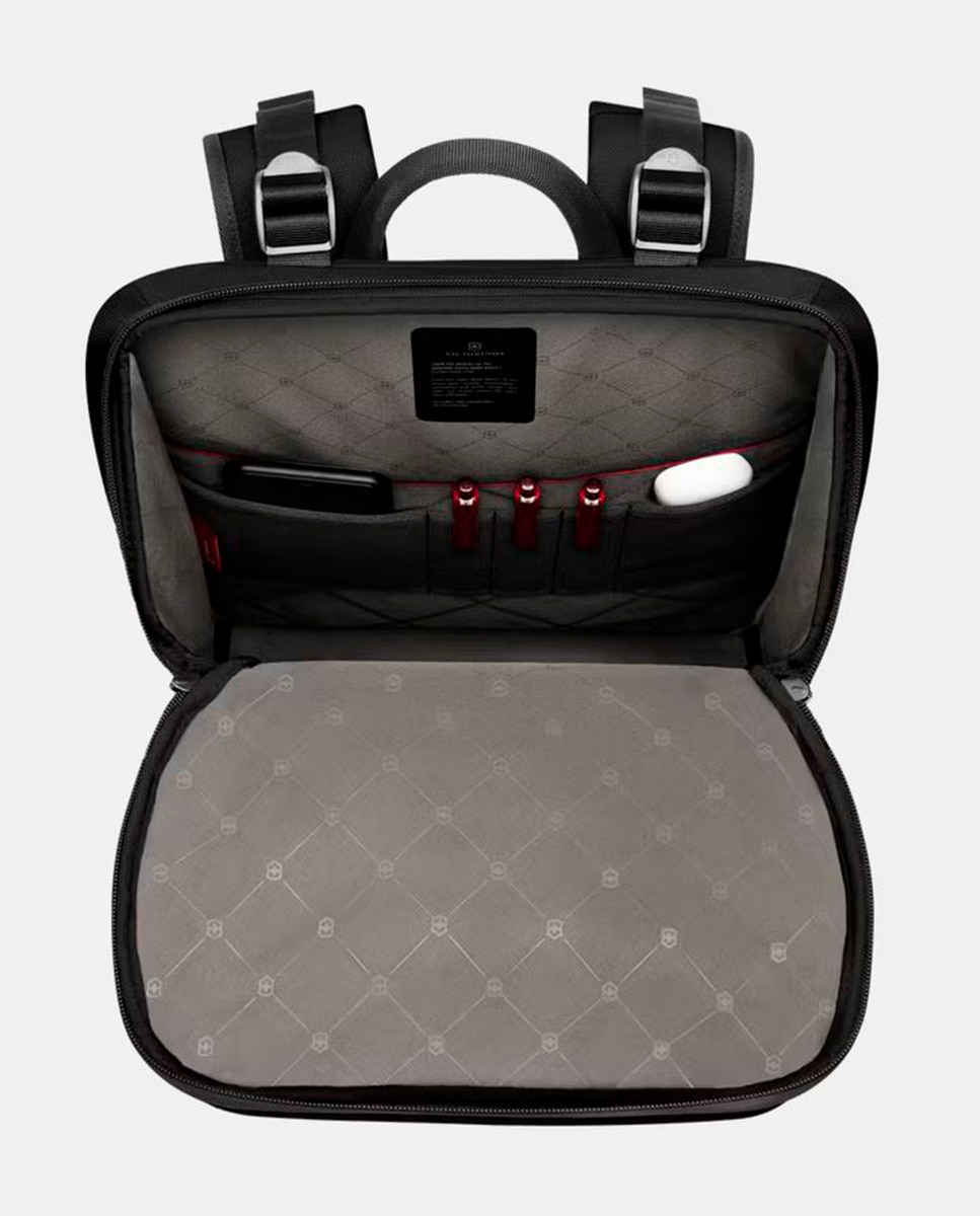 Mochila Média 22 Litros de Poliéster Commuter Preto-12