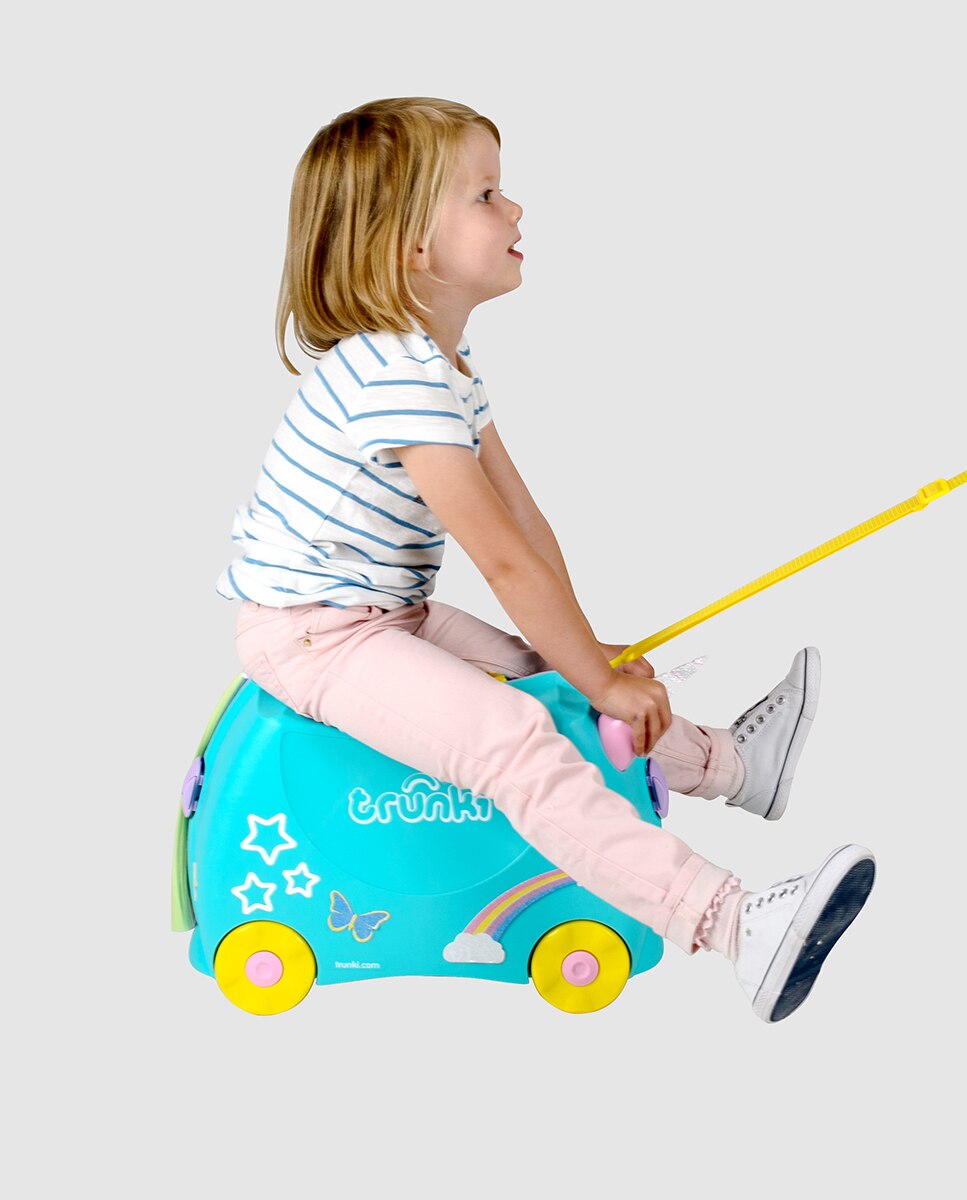 Trolley infantil UNICÓRNIO rígido azul pastel, com capacidade para 18 L Azul-claro-2