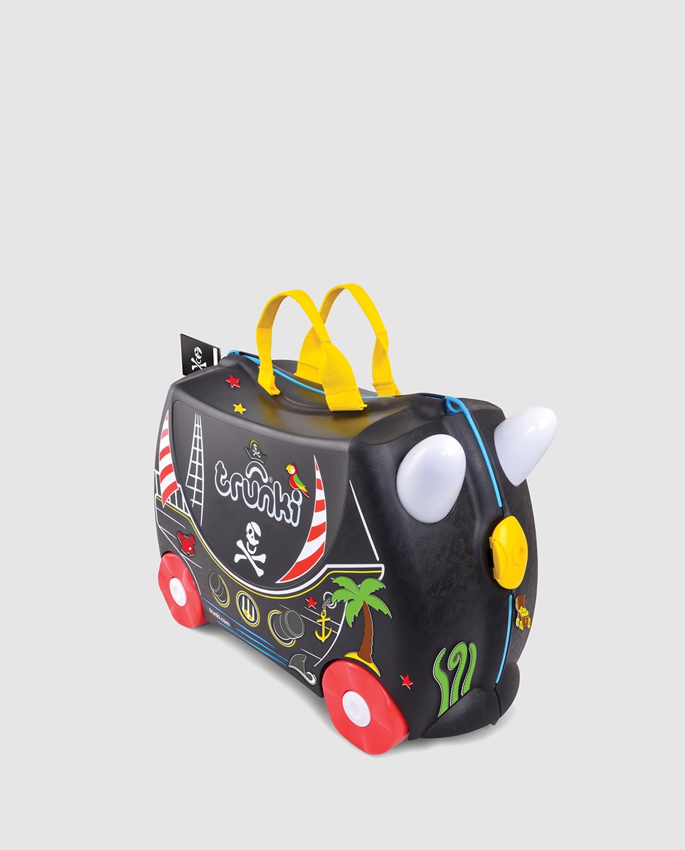 Imagem 0 de Trolley infantil PEDRO PIRATA, rígido preto, com capacidade para 18 L
