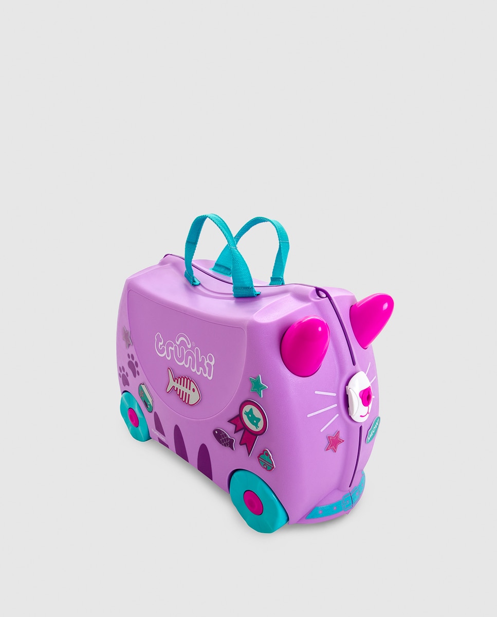 Imagem 0 de Trolley infantil Cassie, A Gatinha rígido rosa, com capacidade para 18 L
