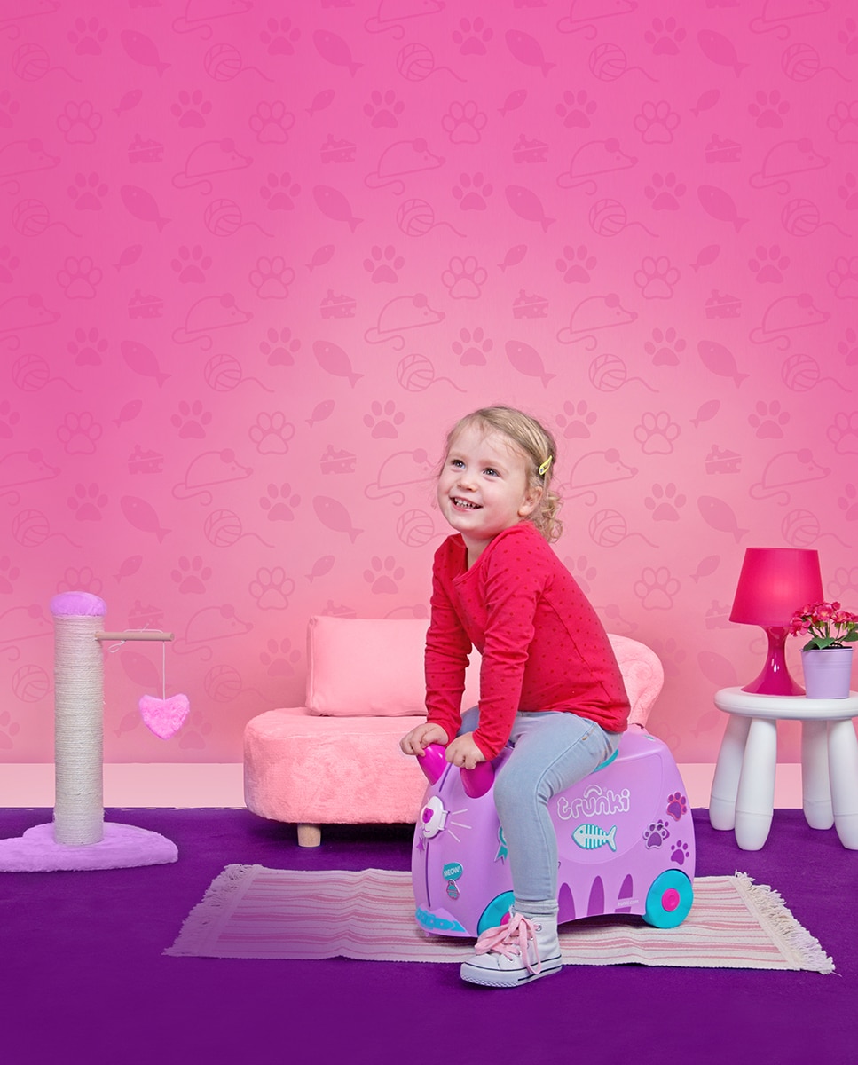 Trolley infantil Cassie, A Gatinha rígido rosa, com capacidade para 18 L Rosa-6