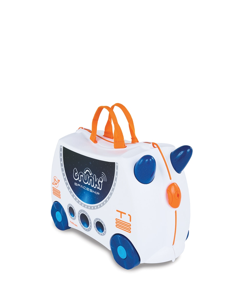 Imagem 0 de Trolley infantil SKYE AERONAVE rígido branco, com capacidade para 18 L