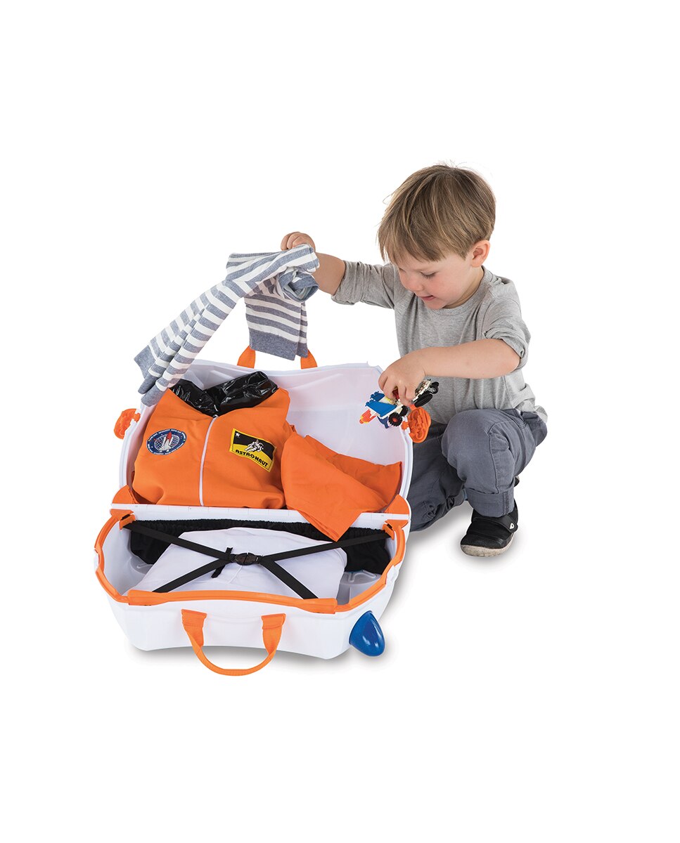 Trolley infantil SKYE AERONAVE rígido branco, com capacidade para 18 L Branco-5