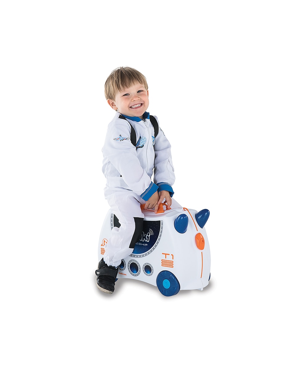 Trolley infantil SKYE AERONAVE rígido branco, com capacidade para 18 L Branco-6