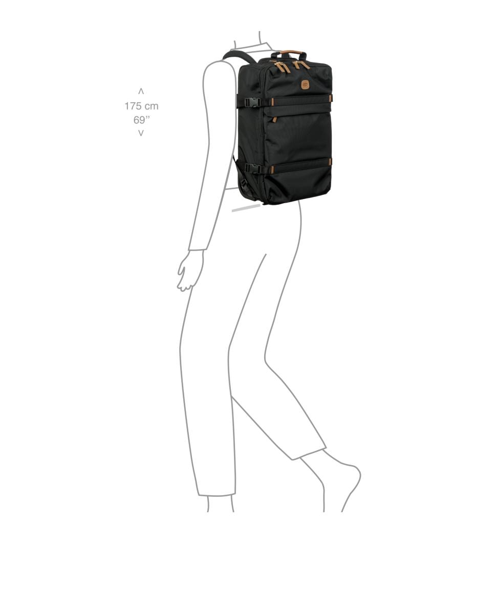 Mochila / Trolley de tejido reciclado 30L - Bric's - Negro Negro-3