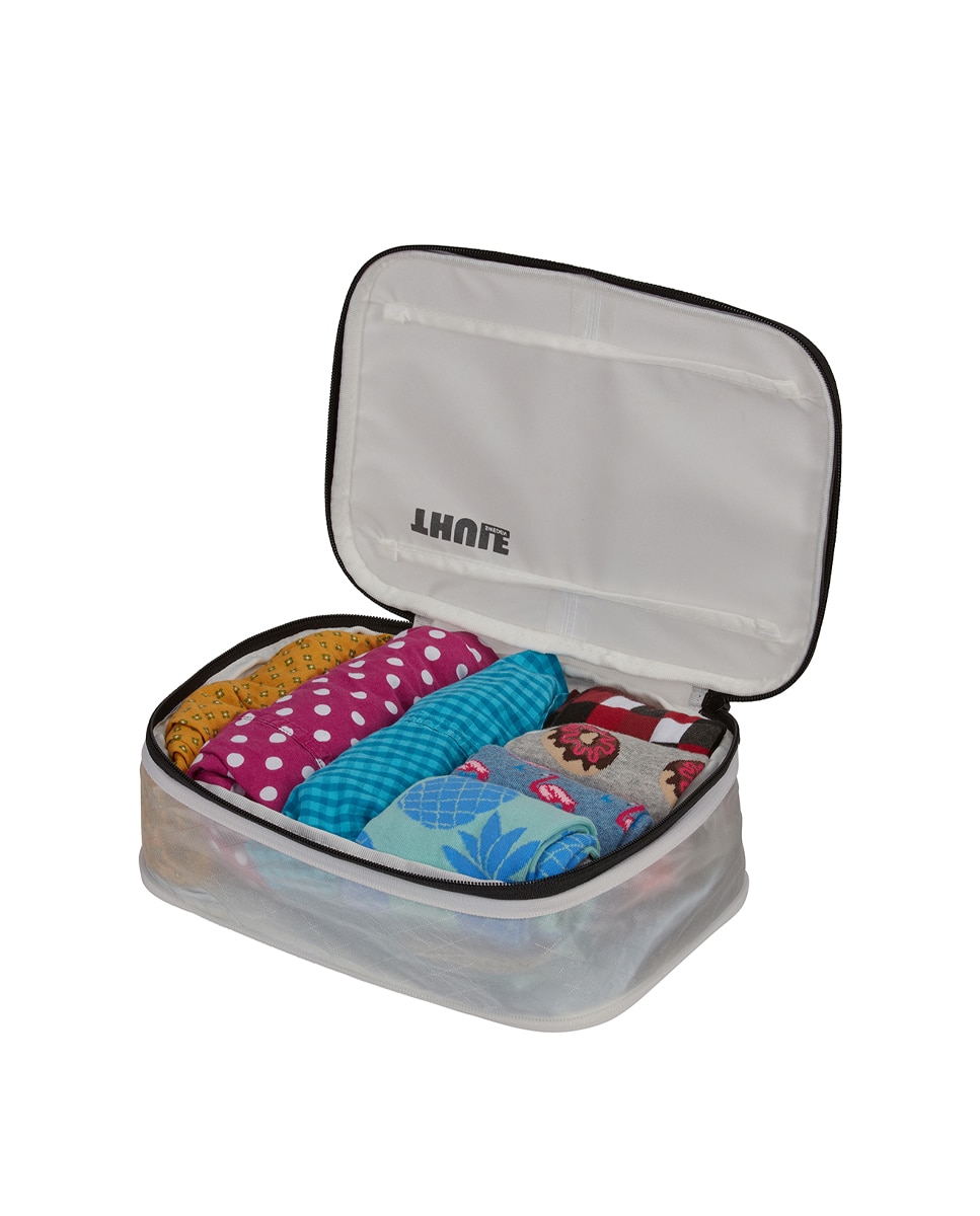 Bolsa para Roupa com Compressão Pequena em nylon - Branca Branco-10