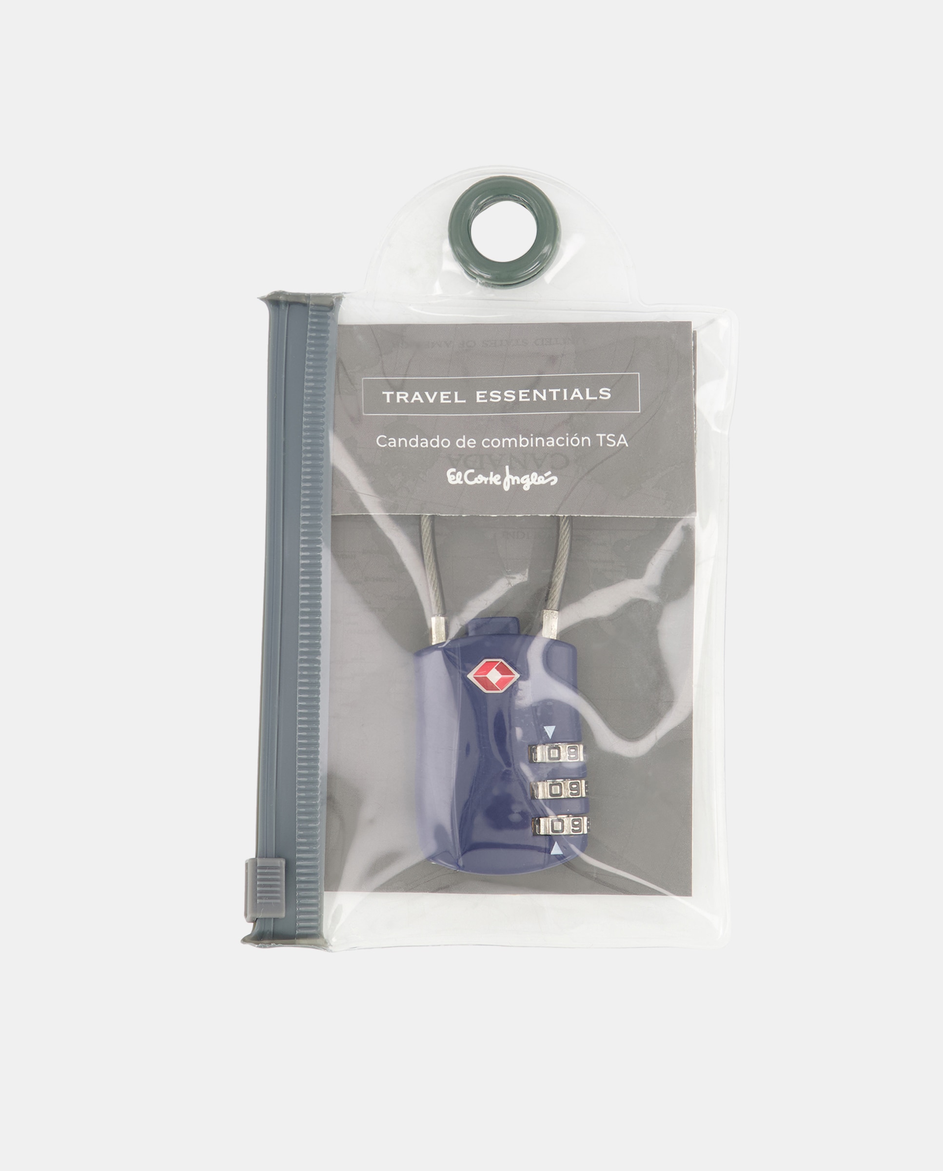 Cadeado TSA El Corte Inglés azul de cabo com combinação Azul-marinho-3