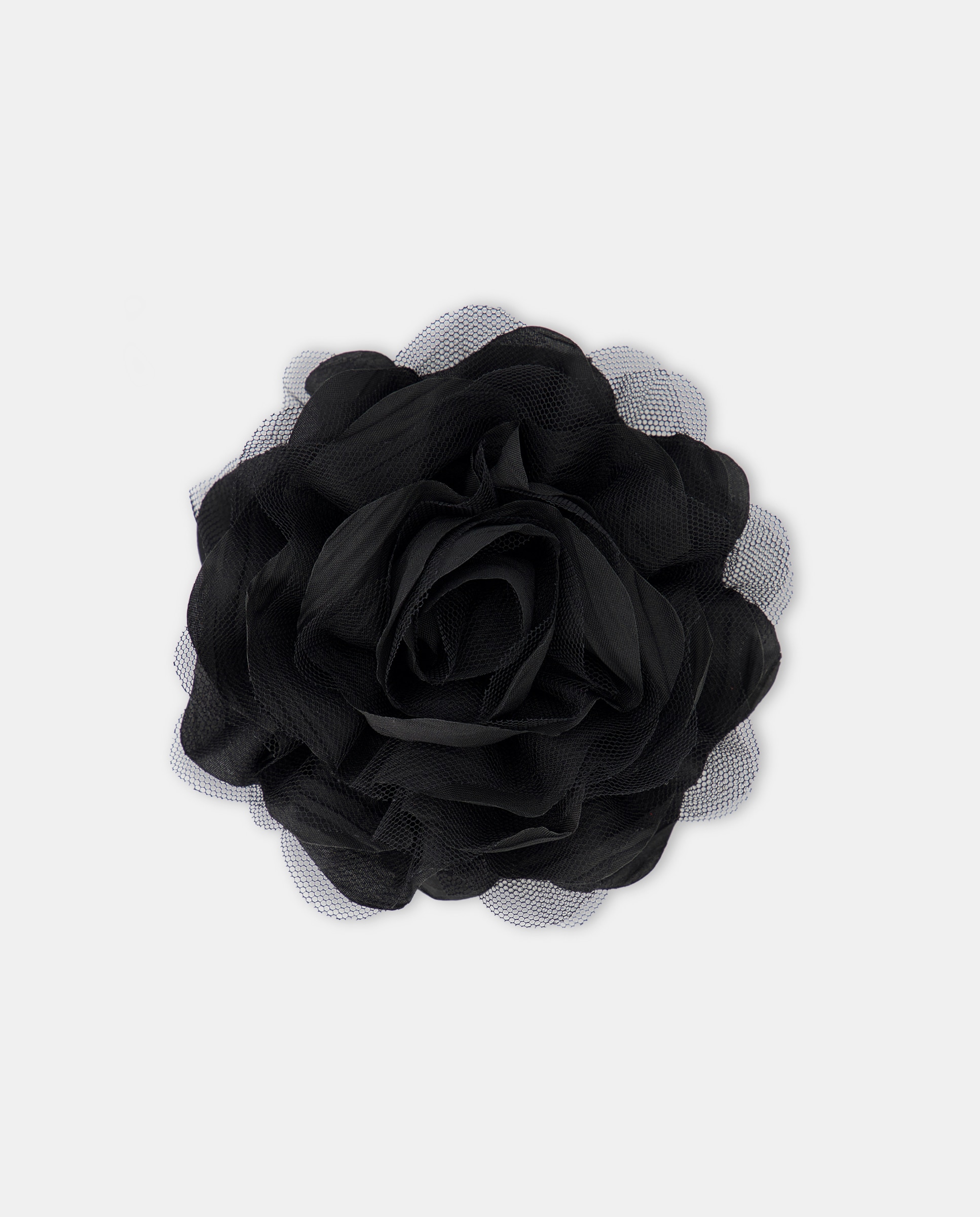 Travessão com Flor de Tule - Preto Preto-1