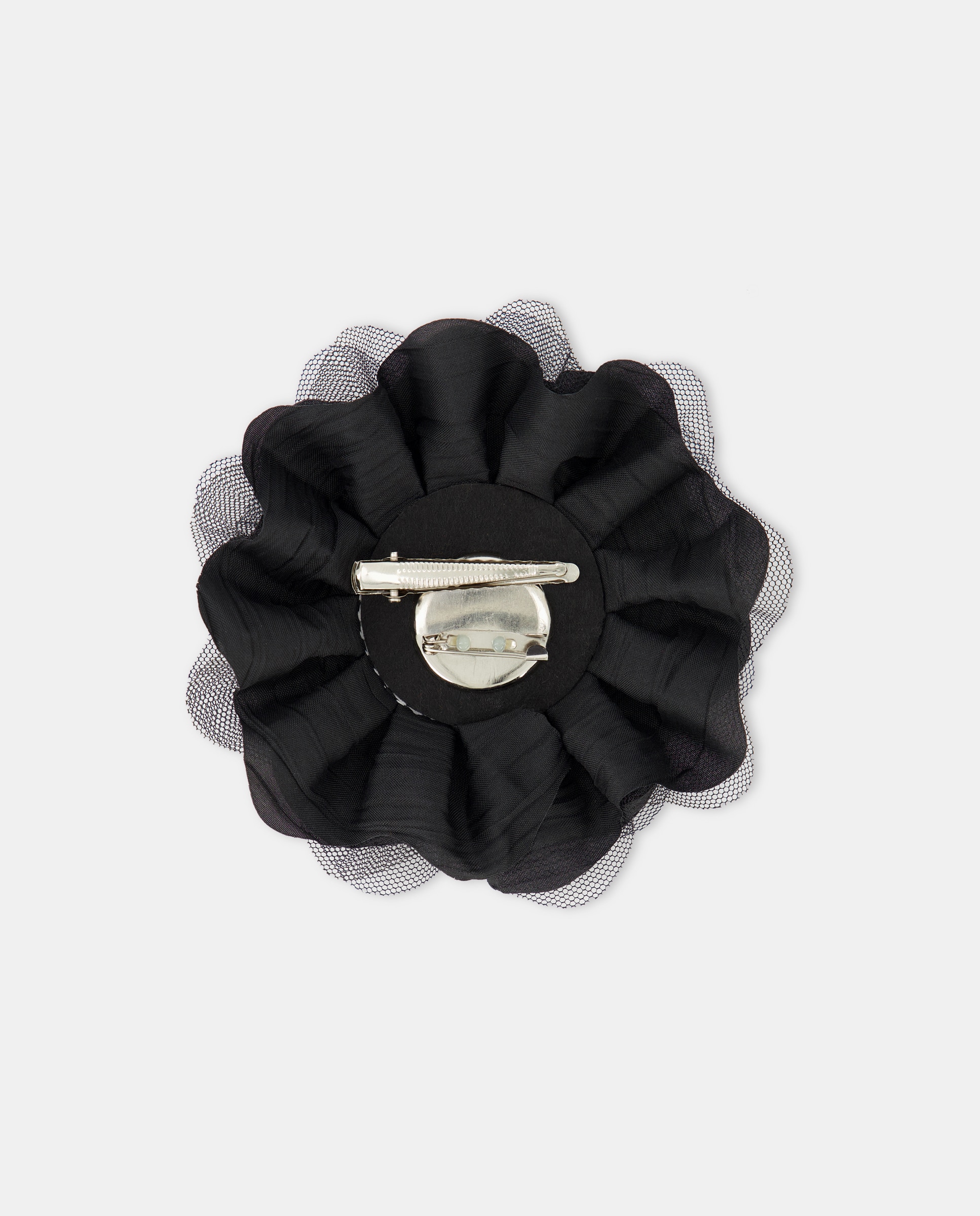 Travessão com Flor de Tule - Preto Preto-2