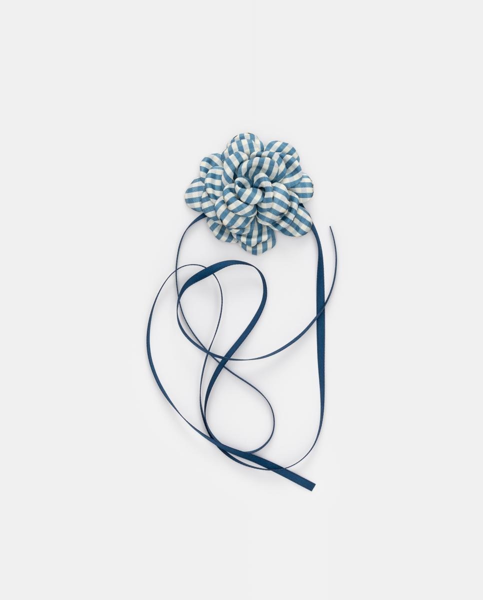 Imagem 0 de Choker Fino com Flor de Vichy
