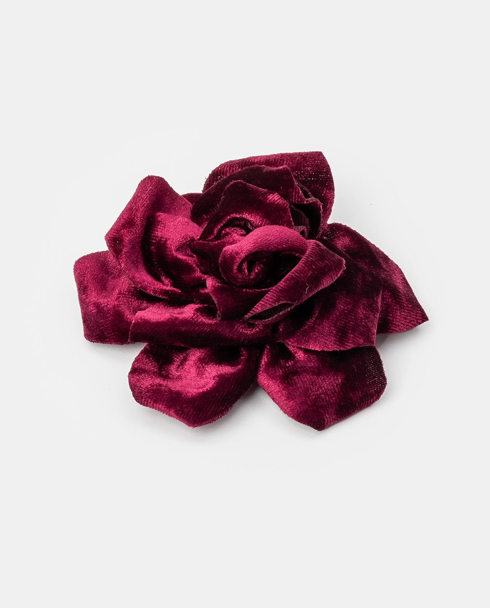 Imagen 0 de Clip pico-pato broche Rosa tercipelo Granate